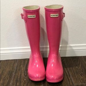 Pink hunter boots sz 6/7